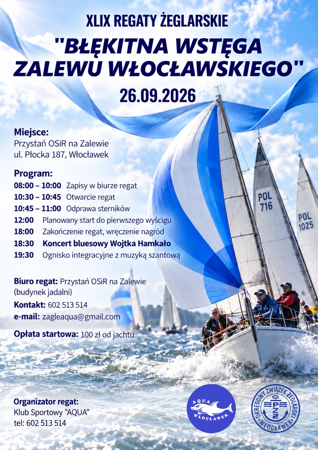 XLIX Regaty Żeglarskie \"Błękitna Wstęga Zalewu Włocławskiego\"